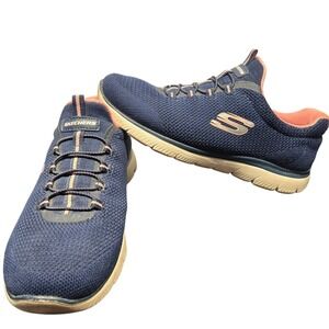 SKECHERS Women Summits Cool Classic‎ Mesh Slip On Sneakers Shoes Size 8